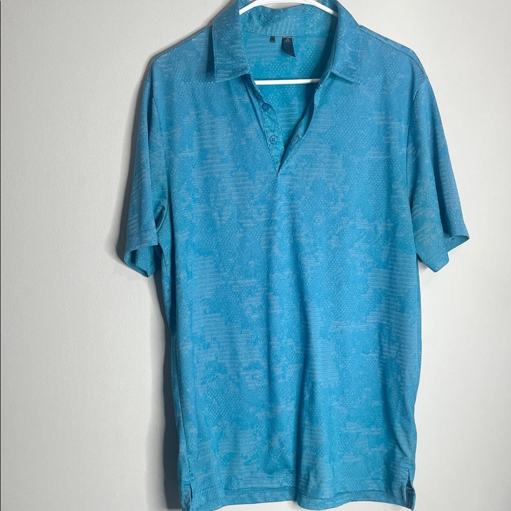 adidas Teal Short-Sleeve Polo Shirt